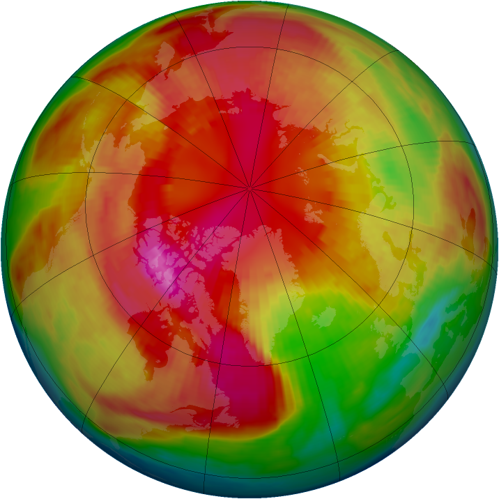 Arctic ozone map for 02 March 1980